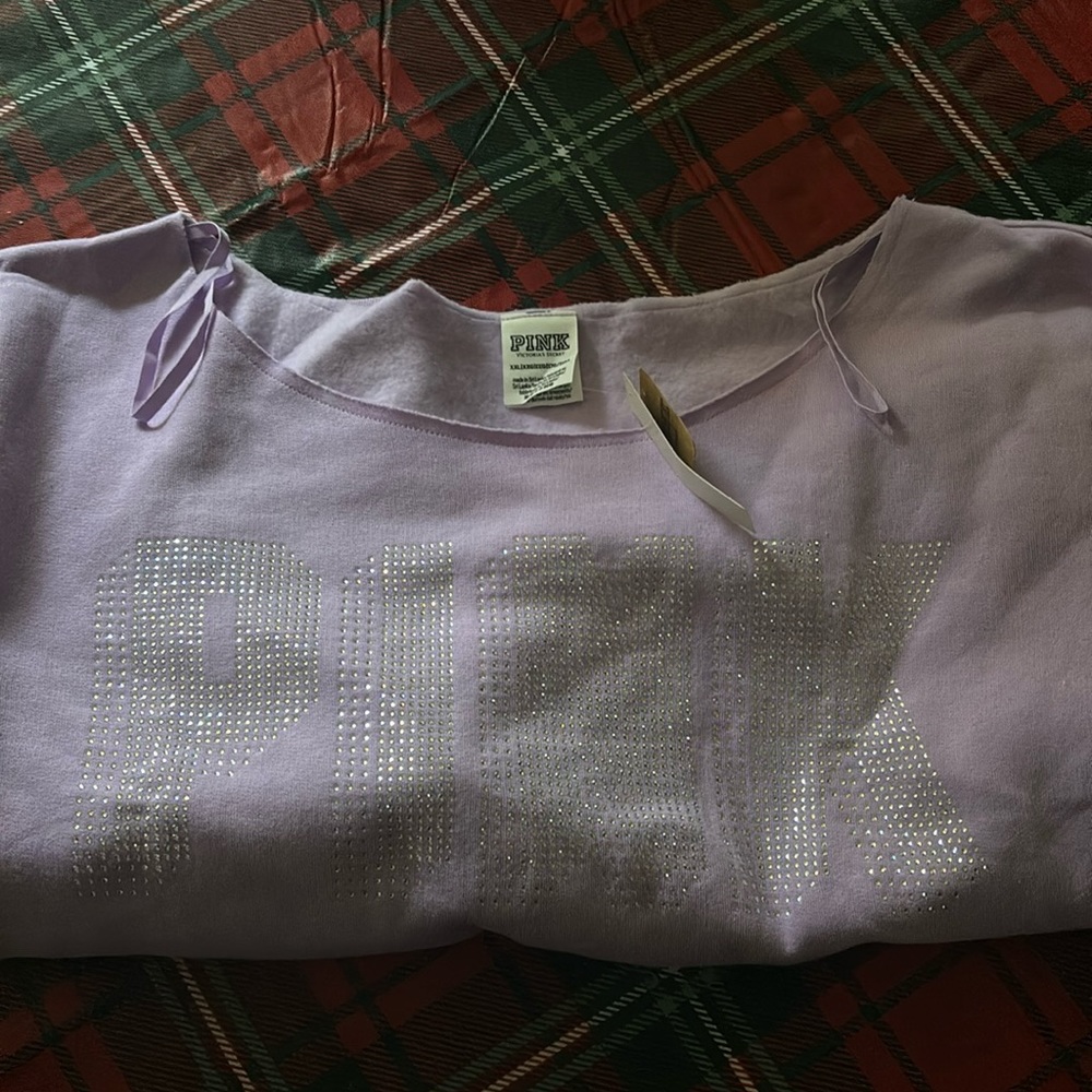 NWT Victoria Secrets off the should sweatshirt.